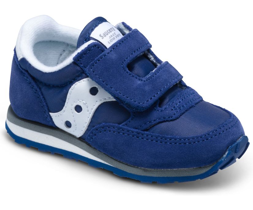 Saucony Baby Jazz Hook & Loop Sneakers Barn Marinblå Vita | Sverige 705VRW